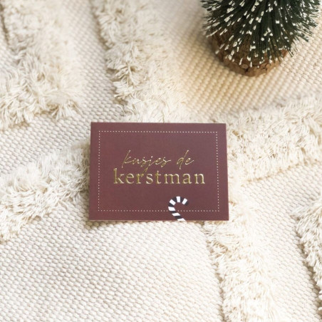Mini kaart kusjes de kerstman