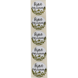 sticker pakjesavond goudfolie