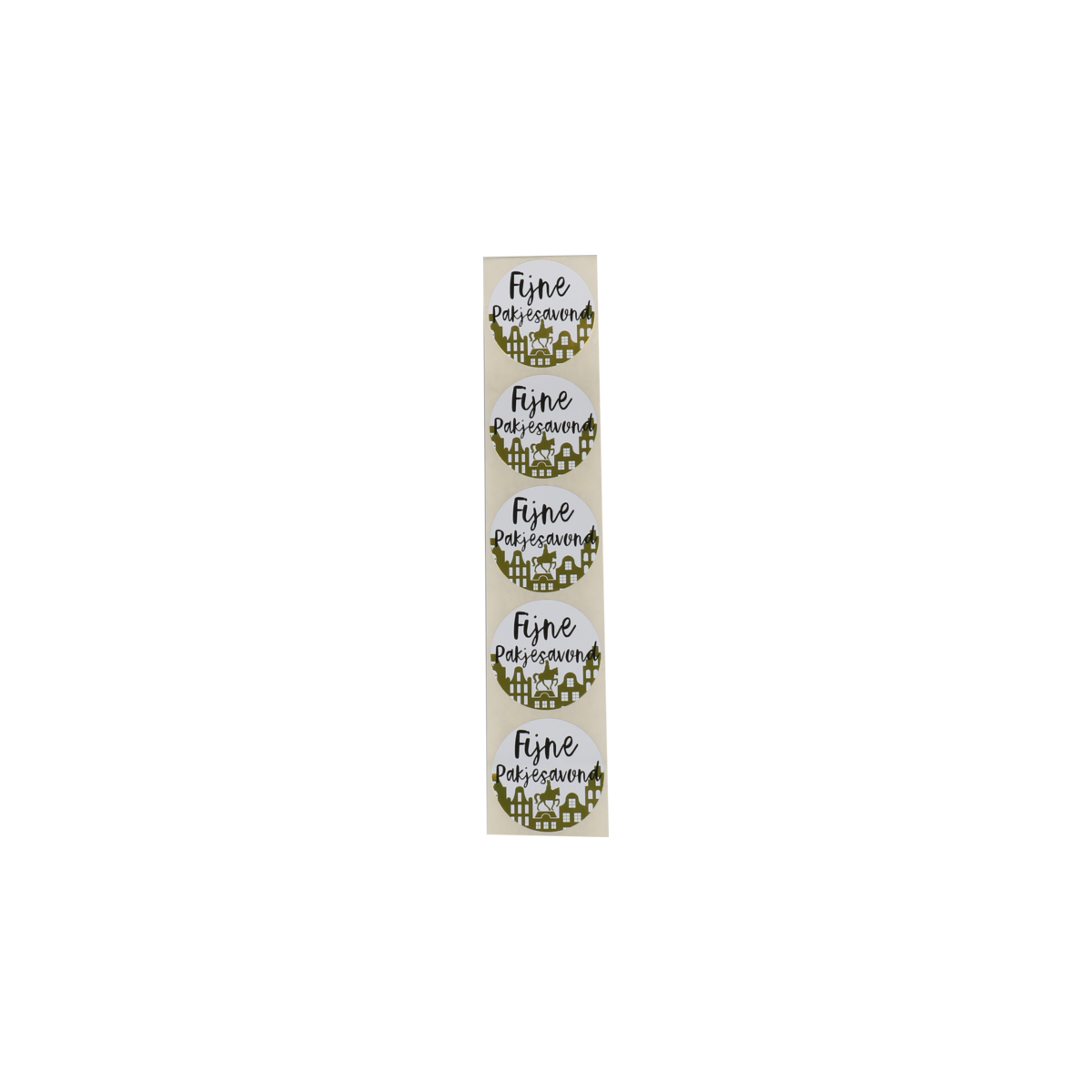 sticker pakjesavond goudfolie