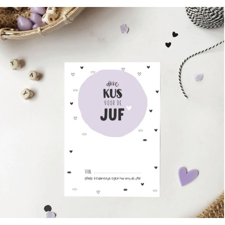 kaart dikke kus juf
