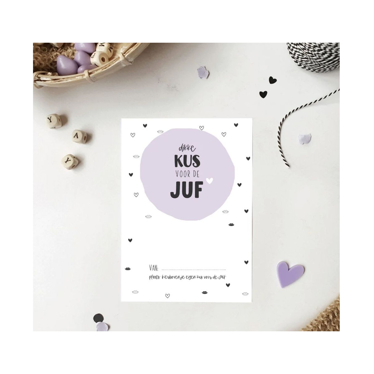 kaart dikke kus juf