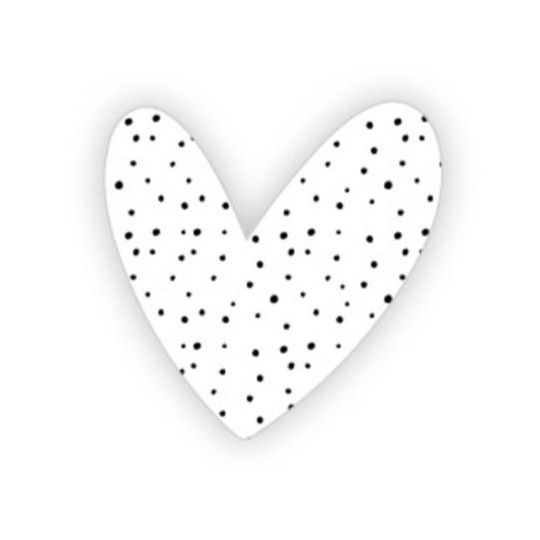 sticker hart stipjes vorm