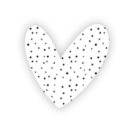 sticker hart stipjes vorm