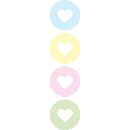 sticker pastel wit hart
