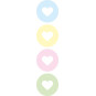 sticker pastel wit hart