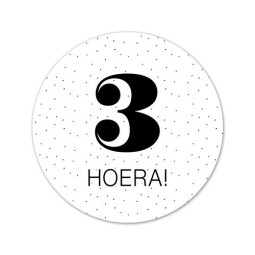 sticker 3 hoera
