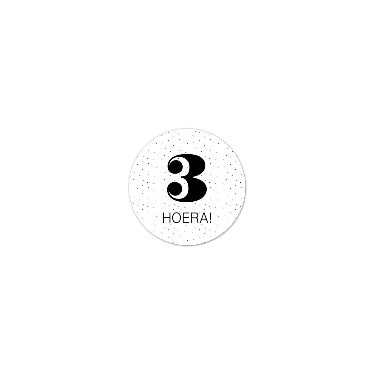 sticker 3 hoera