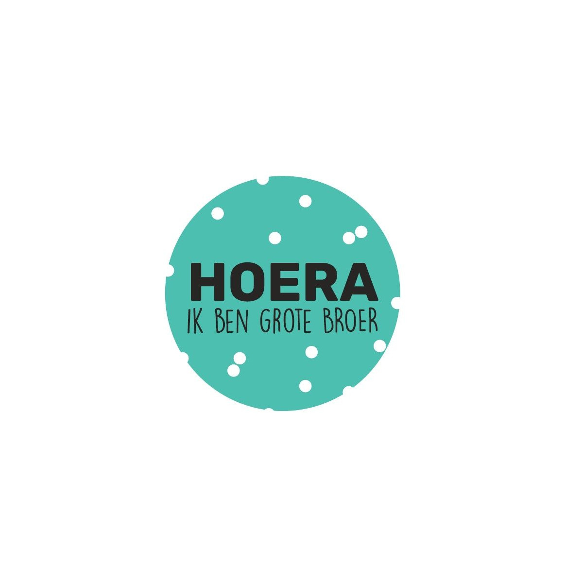 sticker grote broer blauw stip