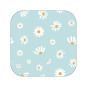 sticker vierkant blauw bloemetjes