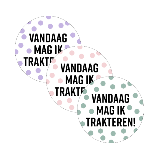 sticker vandaag mag ik trakteren