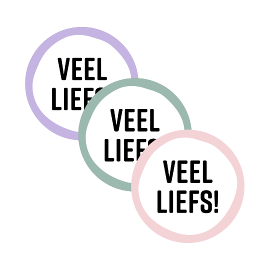 stickermix veel liefs pastel