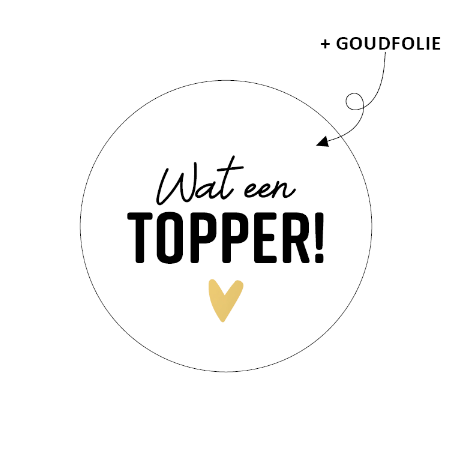 sticker wat een topper