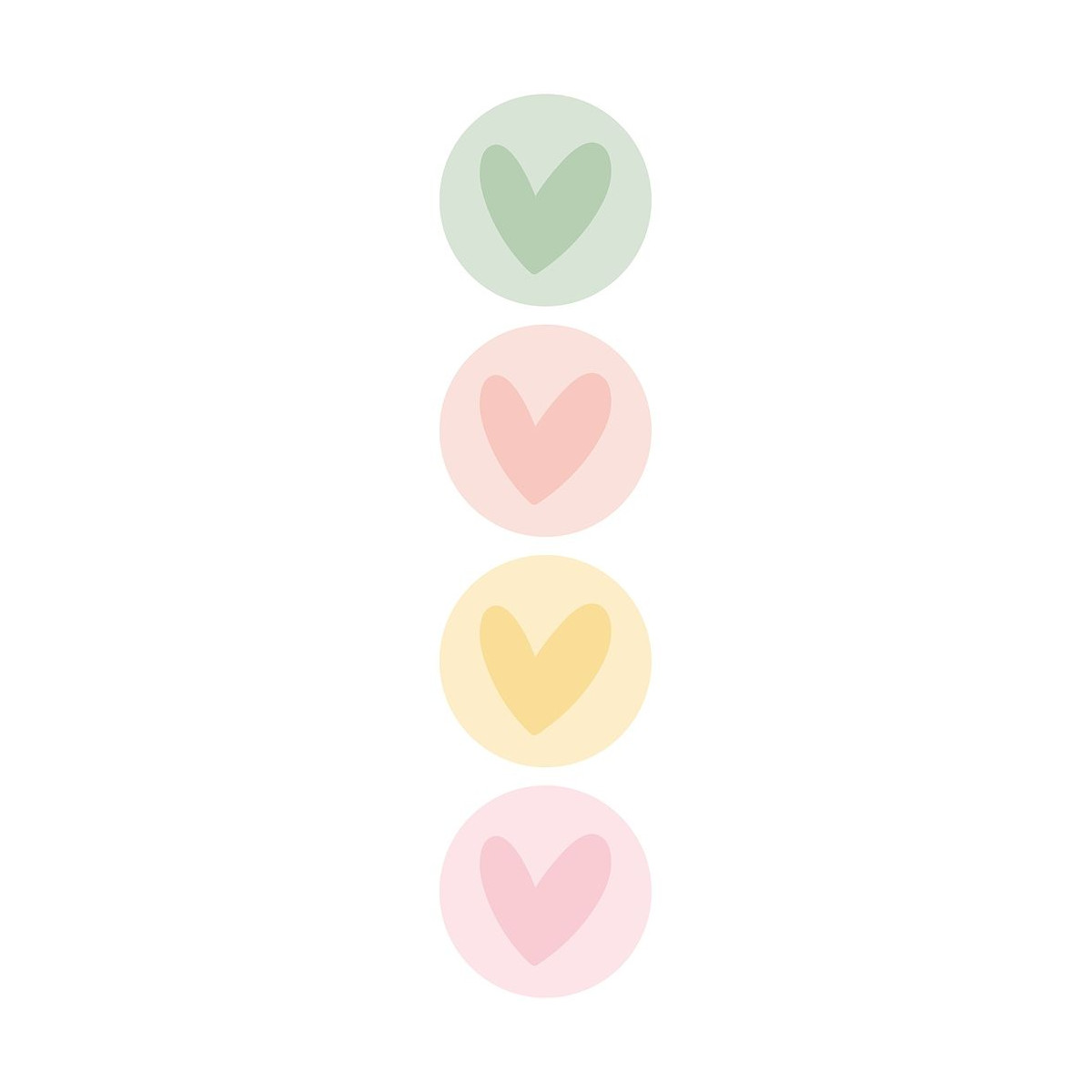 stickemix pastel hartjes uni