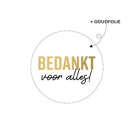sticker bedankt voor alles