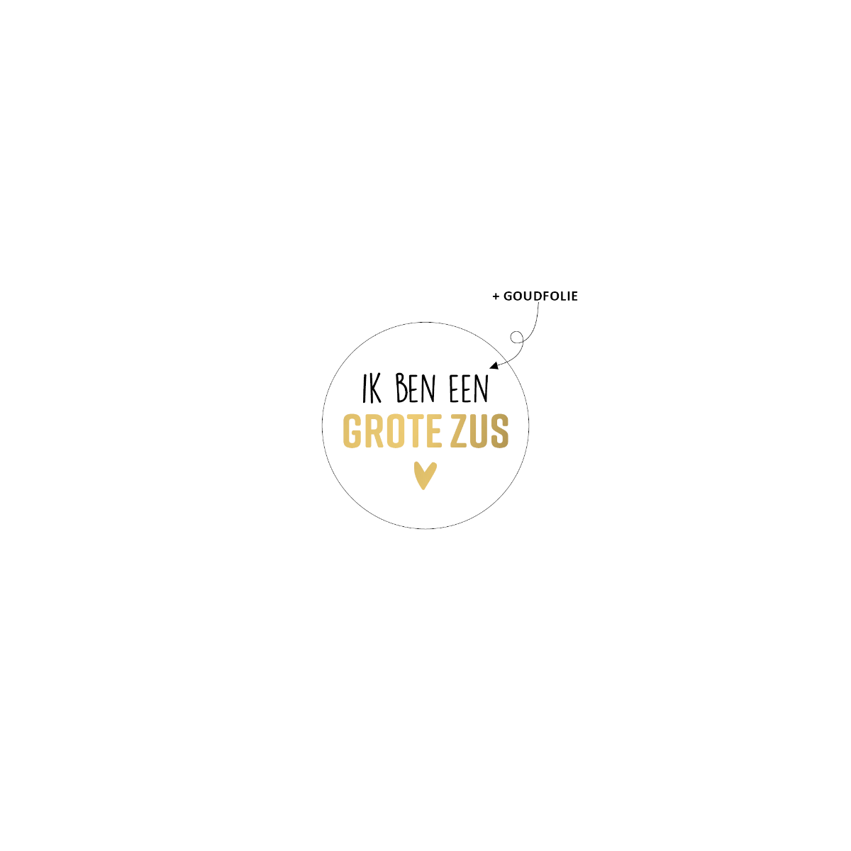 sticker grote zus goud