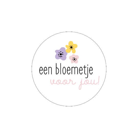 sticker bloemetje voor jou