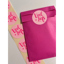 sticker veel liefs neon