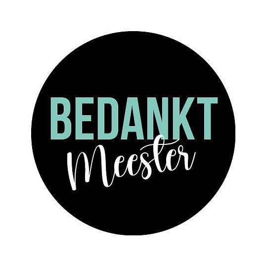 sticker bedankt meester mint