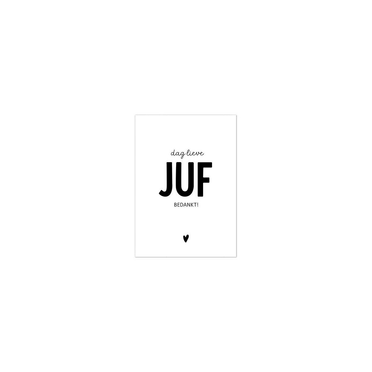 kaart dag lieve juf bedankt