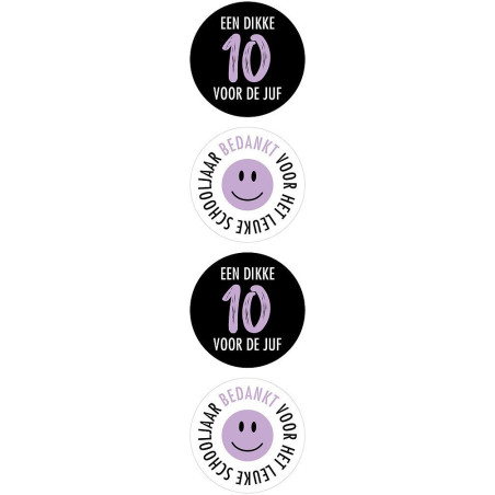 stickermix tien juf