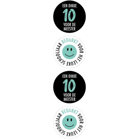 stickermix tien meester