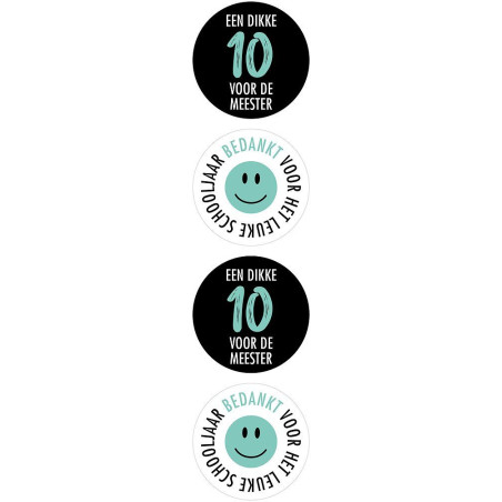 stickermix tien meester