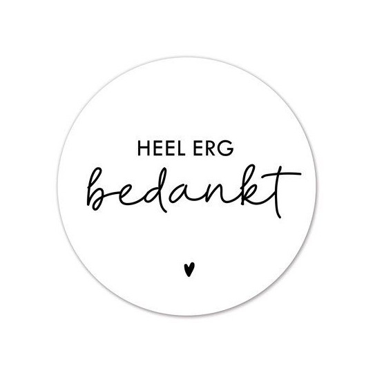 sticker heel erg bedankt