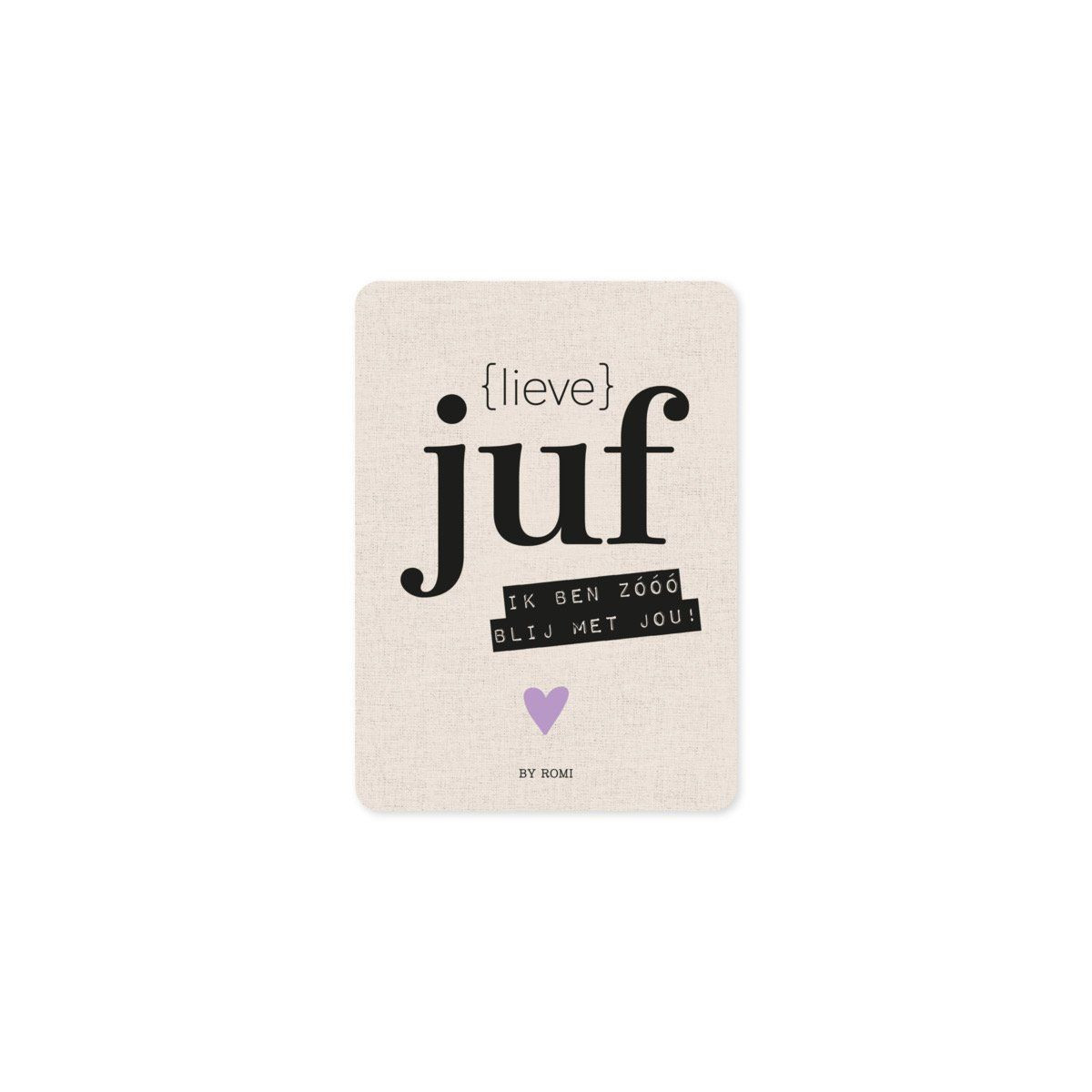 kaart juf zooo blij