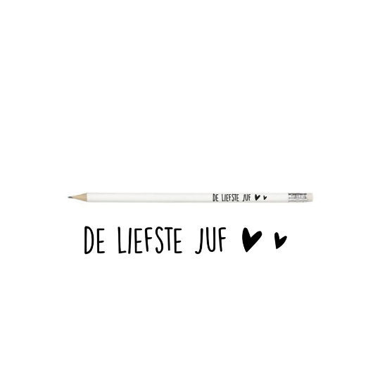 potlood wit juf liefste