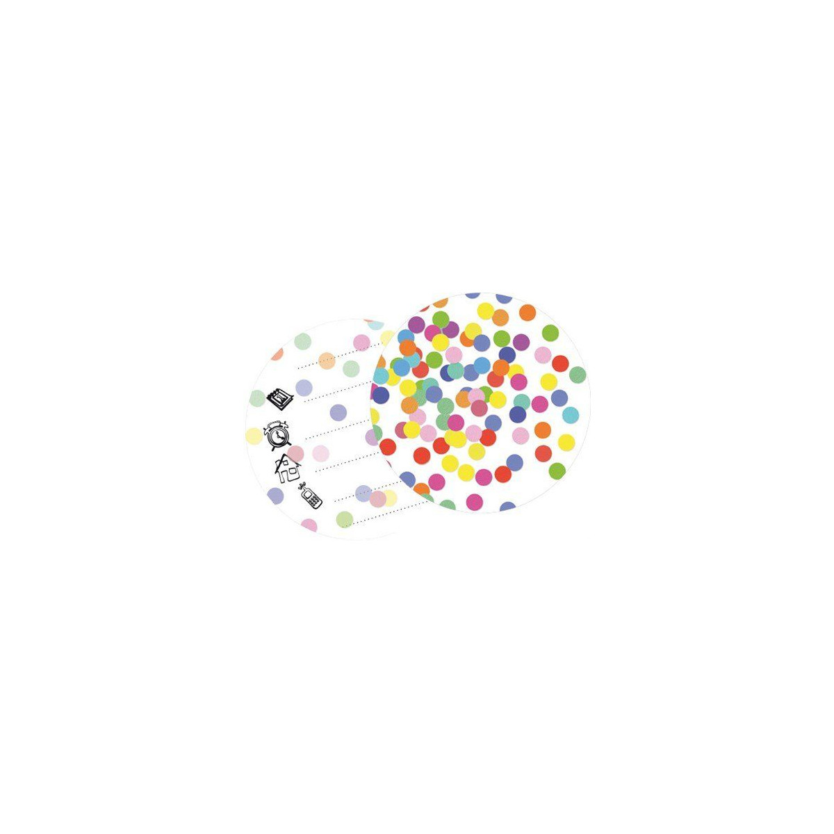 set confetti uitnodigingen