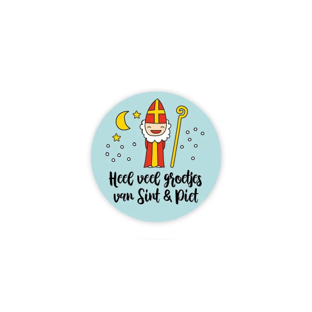 Stickers groetjes Sint Piet kleur