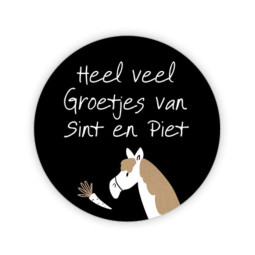 sticker paard groetjes sint