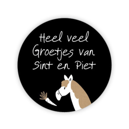 sticker paard groetjes sint