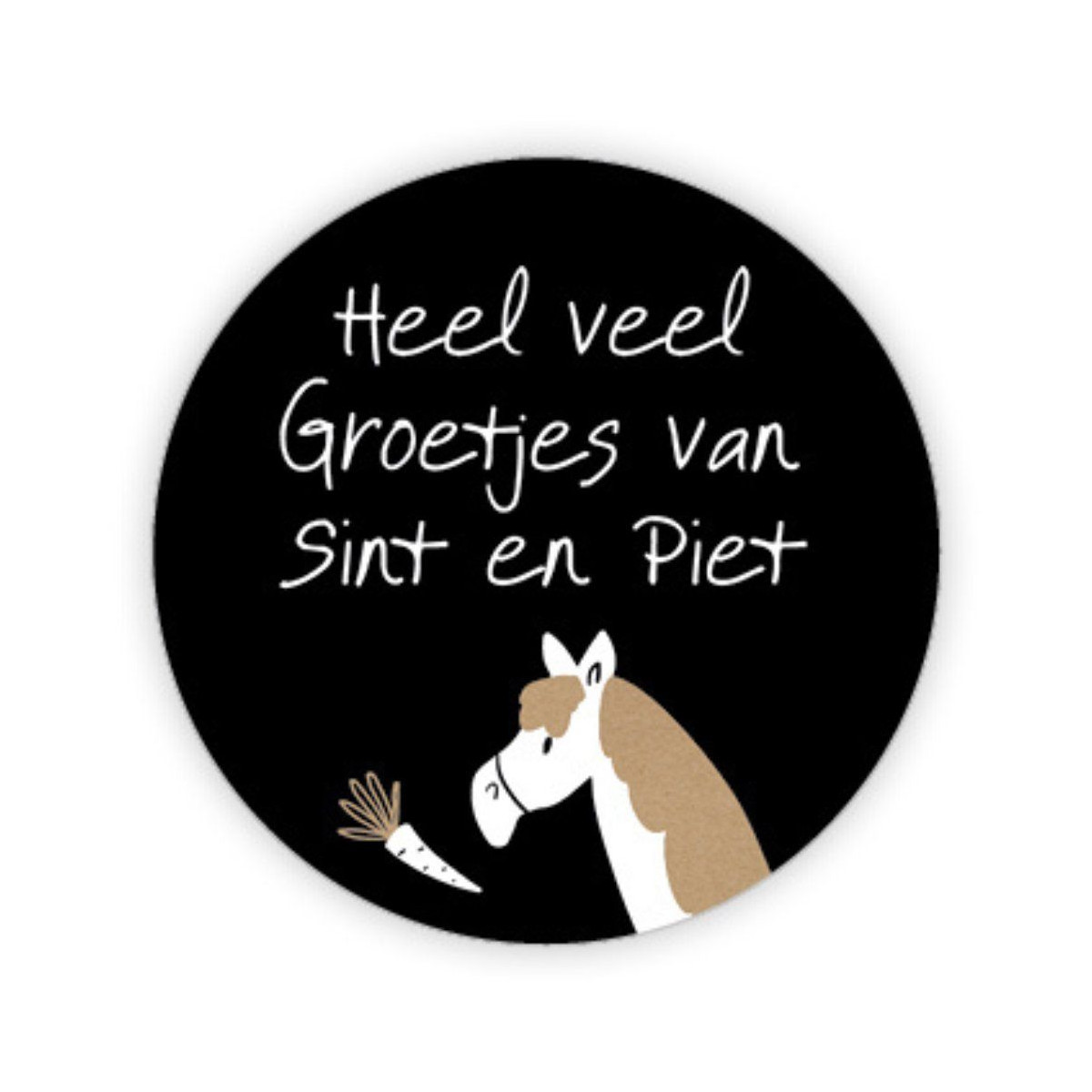 sticker paard groetjes sint