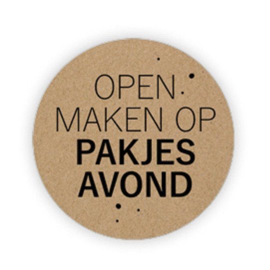sticker kraft pakjesavond