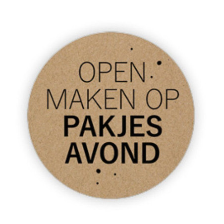 sticker kraft pakjesavond