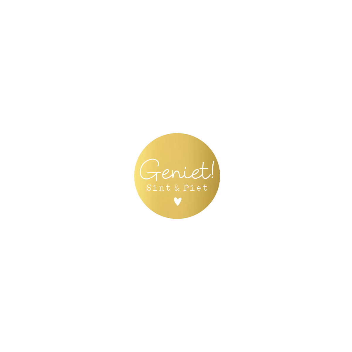 sticker geniet sint goud