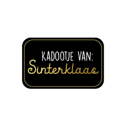 sticker rechthoek kadootje sinterklaas