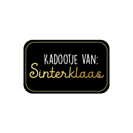 sticker rechthoek kadootje sinterklaas