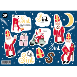 stickervel sinterklaas scooter