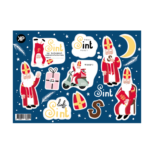 stickervel sinterklaas scooter