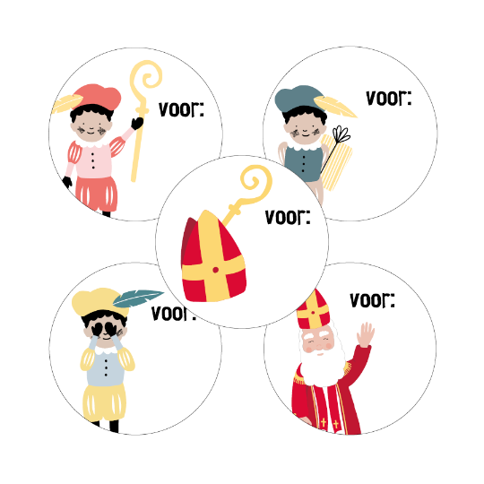 stickermix pietjes sinterklaas
