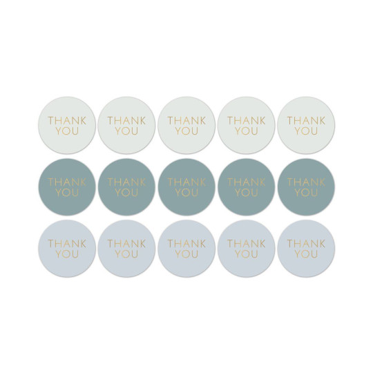 sticker thank you mint