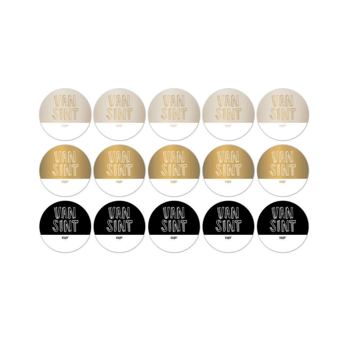 stickermix van sint voor goud
