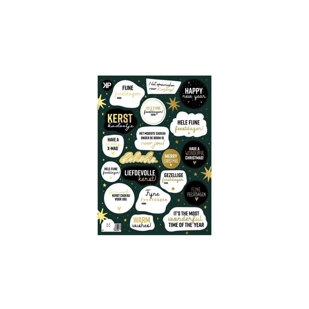 stickervel liefdevolle kerst