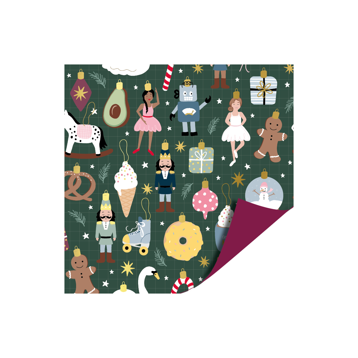 kadopapier kerst kerstballen