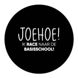 sticker joehoe race basisschool