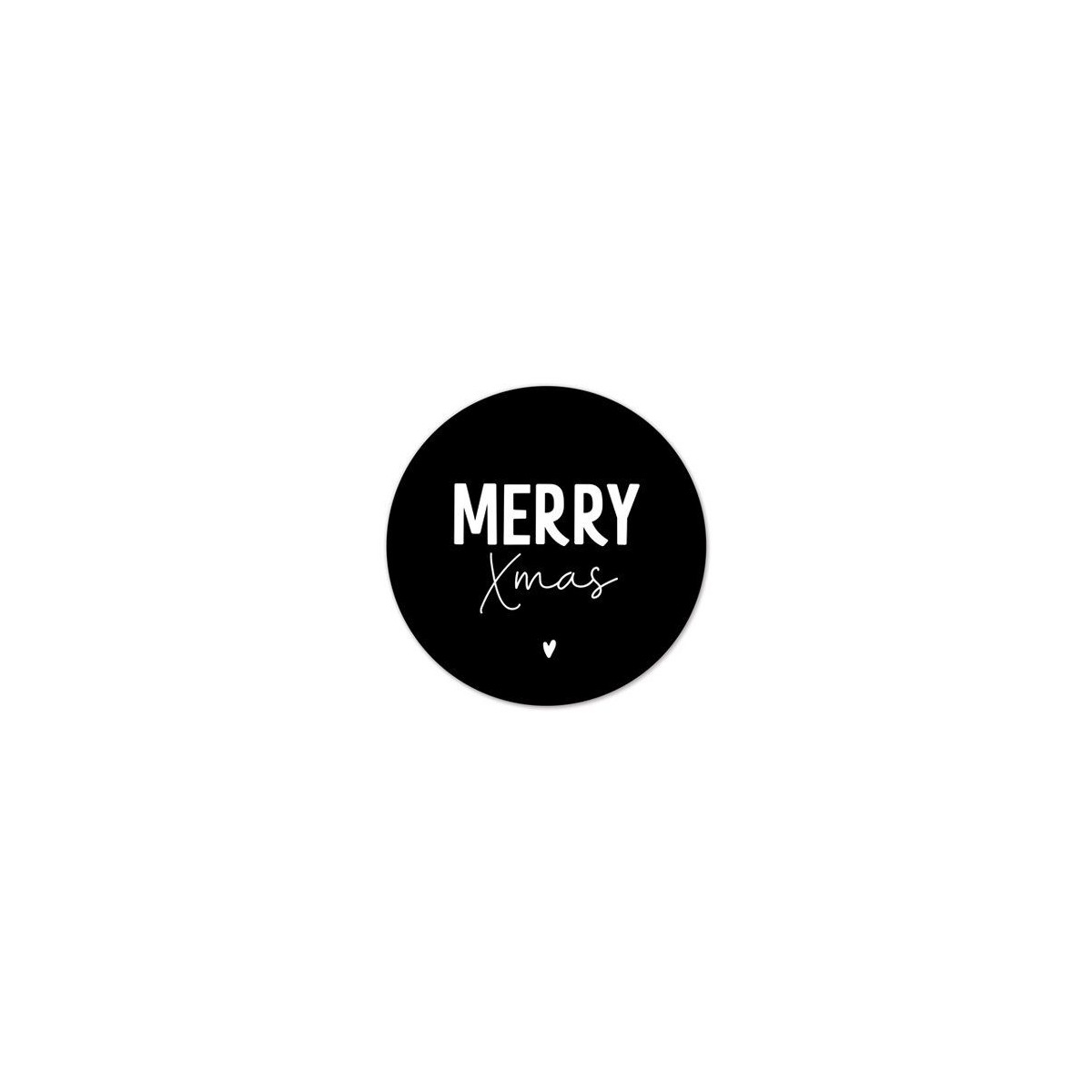sticker merry xmas hartje