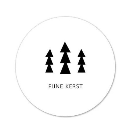 sticker fijne kerst kerstboom
