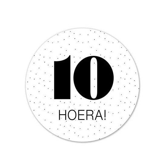 sticker 10 hoera